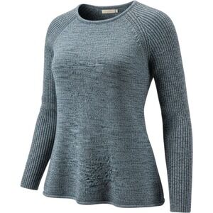 J.Jill Pure Jill Small Petite SP Blue Linen Knit Sweater Lightweight Vacation